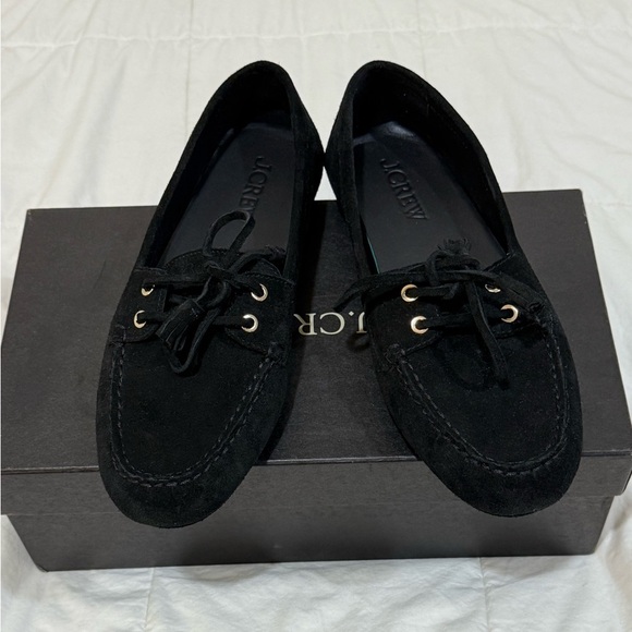J. Crew Shoes - J Crew Black Driving loafers in suede CH318 NEW